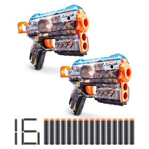 XSHOT Skins Flux Jurassic World Dart Blaster (8 Darts) von ZURU (Jurassic World) von XShot