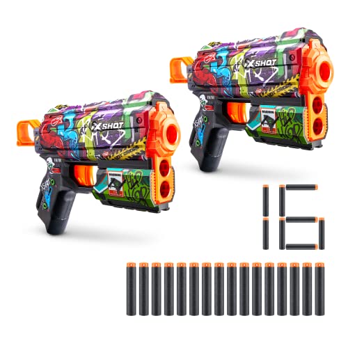 ZURU X-Shot Skins Flux Dart Blaster, Graffiti, 16 Darts von XShot