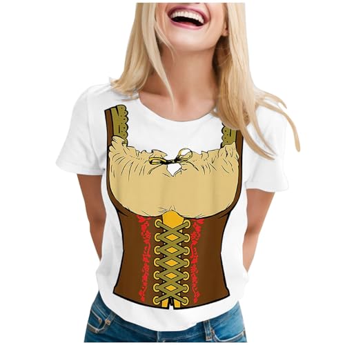 Germandress Oktoberfest Kostüm Damen National Style Kostüm Oktoberfest Dirndl Kleid Mit Schürze Dienstmädchen Uniform Anzug Kleidung Damen Sommer Kleidung Damen Sommer von XTBFOOJ