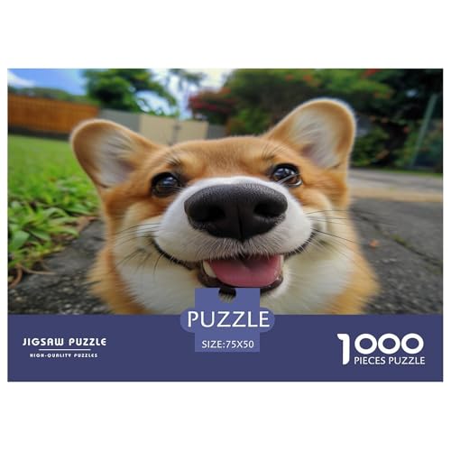 Corgi 1000 Stück Puzzles Für Erwachsene Teenager Stress Abbauen Familien-Puzzlespiel 1000-teiliges Puzzle Kinder Lernspiel Spielzeug Geschenk Puzzel 1000pcs (75x50cm) von XTDHRTEOD