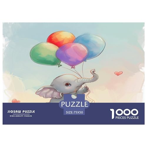 Elefant Puzzle 1000 Teile Puzzle Für Erwachsene Und Kinder Ab 14 Jahren Puzzel 1000pcs (75x50cm) von XTDHRTEOD