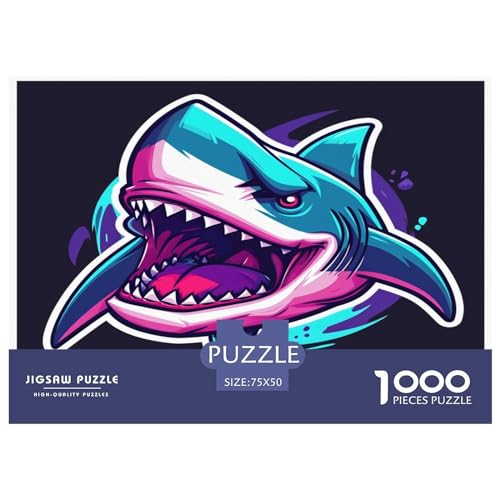 Hai Puzzle 1000 Teile Für Erwachsene Und Kinder Ab 14 Jahrenfür Stressabbauer Puzzlespiel Erwachsenen Puzzlespiel Puzzel 1000pcs (75x50cm) von XTDHRTEOD