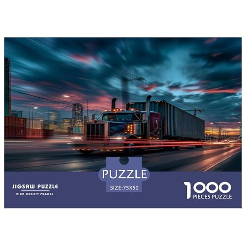 LKW Puzzle 1000 Teile,Puzzlespiel Für Erwachsene,Impossible Puzzle,Puzzle GesKükenlichkeitsspiel Für Die Ganze Familie, Geschenke Für Männer/Frauen Erwachsenen Puzzel 1000pcs (75x50cm) von XTDHRTEOD