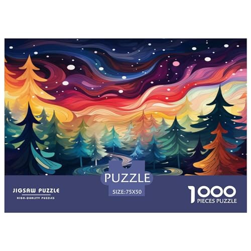 Weihnachtsbaum Puzzle 1000 Teile Puzzles Für Erwachsene Lernspiel Herausforderungsspielzeug 1000-teilige Puzzlespiel Für Erwachsene Kinder Puzzel 1000pcs (75x50cm) von XTDHRTEOD