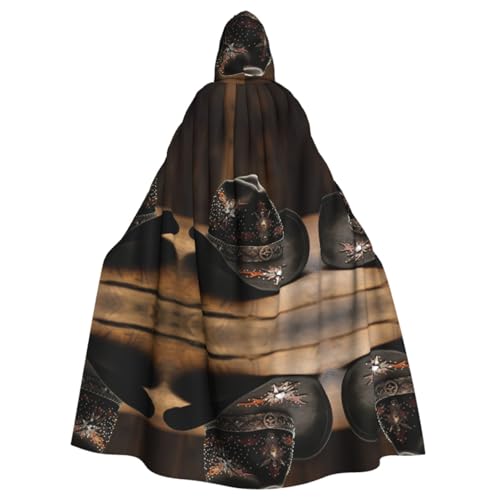 XTYGETY American West Rodeo Hut Kapuzenumhang Unisex Halloween Weihnachten Umhang Vampir Zauberer Robe Cosplay Kostüm von XTYGETY