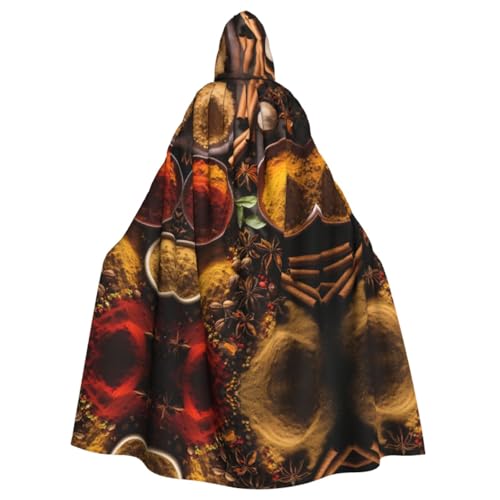 XTYGETY Condiments Spices Kapuzenumhang Unisex Halloween Weihnachten Umhang Vampir Zauberer Robe Cosplay Kostüm von XTYGETY