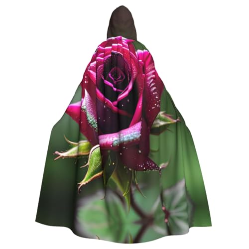 XTYGETY Dew Rose Kapuzenumhang Unisex Halloween Weihnachten Umhang Vampir Zauberer Robe Cosplay Kostüm von XTYGETY