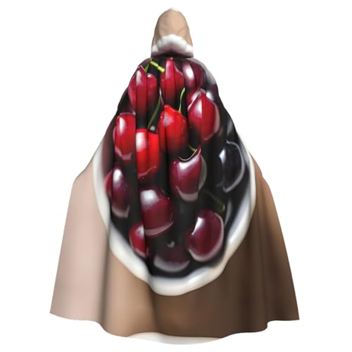 XTYGETY Fresh Cherry Kapuzenumhang Unisex Halloween Weihnachten Umhang Vampir Zauberer Robe Cosplay Kostüm von XTYGETY