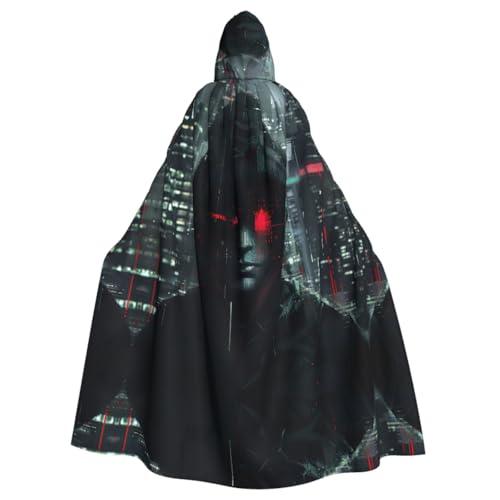 XTYGETY Hacker Era Kapuzenumhang Unisex Halloween Weihnachten Umhang Vampir Zauberer Robe Cosplay Kostüm von XTYGETY