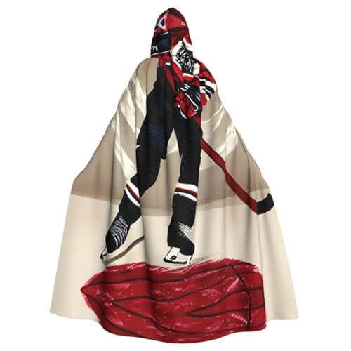 XTYGETY Hockey Sport Kapuzenumhang Unisex Halloween Weihnachten Umhang Vampir Zauberer Robe Cosplay Kostüm von XTYGETY