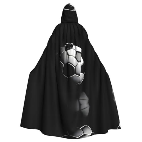 XTYGETY I Like Soccer Kapuzenumhang Unisex Halloween Weihnachten Umhang Vampir Zauberer Robe Cosplay Kostüm von XTYGETY