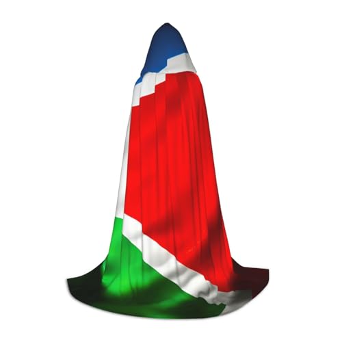 XTYGETY Kapuzenumhang mit Costa Rica-Flagge, 1 Druck, Umhang mit Kapuze, perfekt für Halloween, Cosplay-Kostüme von XTYGETY