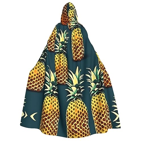 XTYGETY Retro Ananas Halloween Weihnachten Umhang Kapuze Unisex Vampir Zauberer Robe Mittelalter Umhang Ranger Umhang von XTYGETY