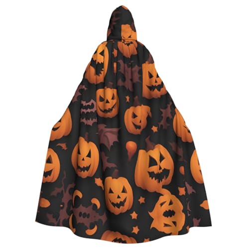 XTYGETY Süßes Halloween-Muster, 1 Kapuzenumhang, Unisex, Halloween-Weihnachtsumhang, Vampir, Zauberer, Robe, Cosplay-Kostüm von XTYGETY