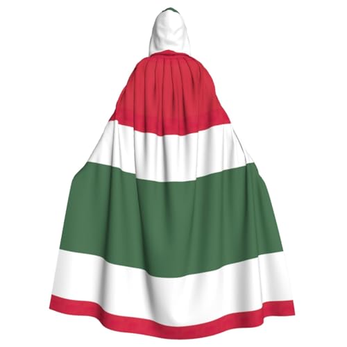 XTYGETY Umhang mit Kapuze Flagge Ungarns Unisex Halloween Weihnachten Umhang Vampir Zauberer Robe Cosplay Kostüm von XTYGETY