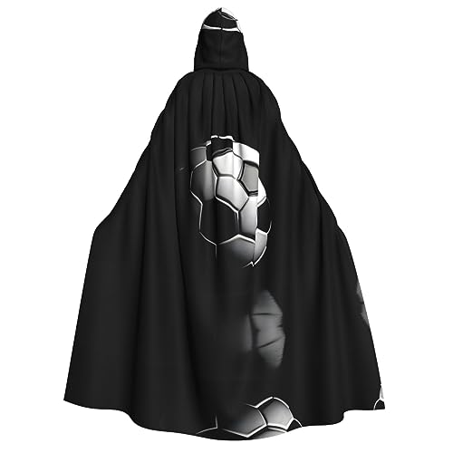 XTYGETY Umhang mit Kapuze "I Like Soccer Halloween Christmas Cloak", Unisex, Vampir-Zauberer-Umhang, mittelalterlicher Umhang von XTYGETY