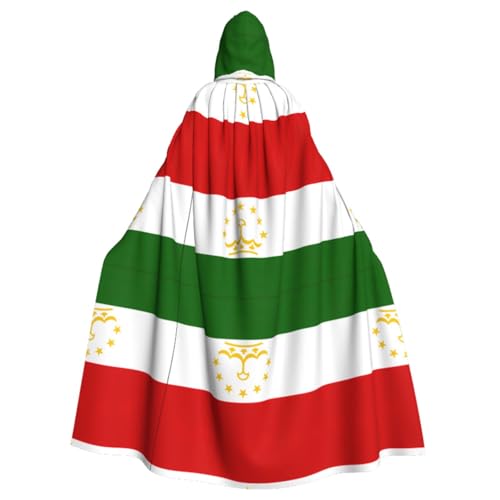 XTYGETY Umhang mit Kapuze und Flagge von Tadschikistan, Unisex, Halloween, Weihnachten, Vampir, Zauberer, Cosplay-Kostüm von XTYGETY