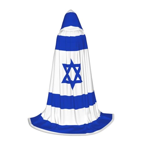 XTYGETY Umhang mit Kapuze und israelischer Flagge, perfekt für Halloween, Cosplay-Kostüme von XTYGETY