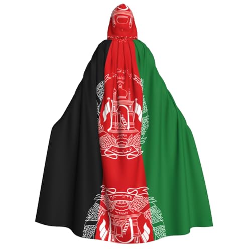 XTYGETY Umhang mit der Flagge von Afghanistan, Halloween, Weihnachten, Unisex, Vampir, Zauberer, Gewand, Mittelalterlicher Umhang von XTYGETY