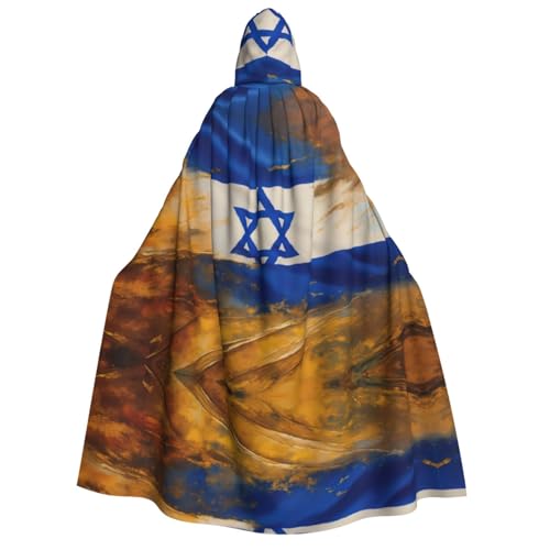 XTYGETY Umhang mit israelischer Flagge, Halloween, Weihnachten, Unisex, Vampir, Zauberer, Gewand, Mittelalterlicher Umhang von XTYGETY