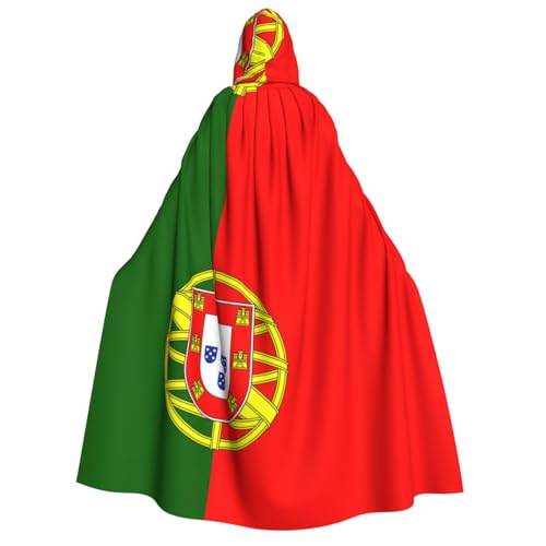 XTYGETY Umhang mit portugiesischer Flagge, Halloween, Weihnachten, Unisex, Vampir, Zauberer, Gewand, Mittelalterlicher Umhang von XTYGETY