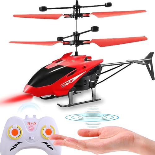 XUBX Fliegende Spielzeuge, Kinder Fliegender Helikopter, Infrarot-Induktionsroboter Mini Hubschrauber, Ferngesteuerte Hover Fliegender mit Handsensor Infrarot-2 von XUBX