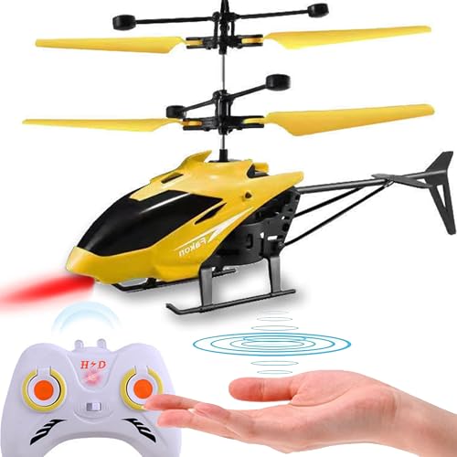 XUBX Fliegende Spielzeuge, Kinder Fliegender Helikopter, Infrarot-Induktionsroboter Mini Hubschrauber, Ferngesteuerte Hover Fliegender mit Handsensor Infrarot-3 von XUBX