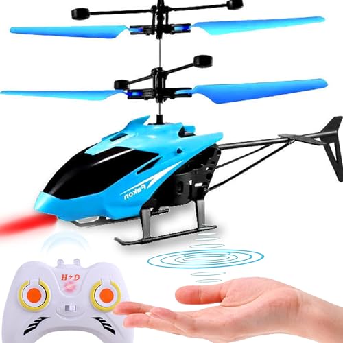 XUBX Fliegende Spielzeuge, Kinder Fliegender Helikopter, Infrarot-Induktionsroboter Mini Hubschrauber, Ferngesteuerte Hover Fliegender mit Handsensor Infrarot-1 von XUBX