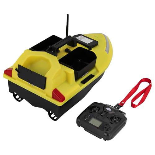 XUEMANSHOP GPS Futterboot, 500m Köderboot mit 12000mAh Batterie und Fernsteuerung, Ladegerät, 40 Positionierungspunkte, Automatische Kurskorrektur, Auto Return Funktion von XUEMANSHOP