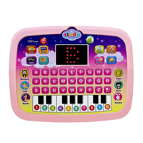 Kid Tablet Toddler Learning Pad Learning Toys with Screen -Educational Toys Fun Gifts -Music/Piano/ABC/Numbers/Words/Spell/Animals - for Boys&Girls 3-5 (PINK) von XUEXUE