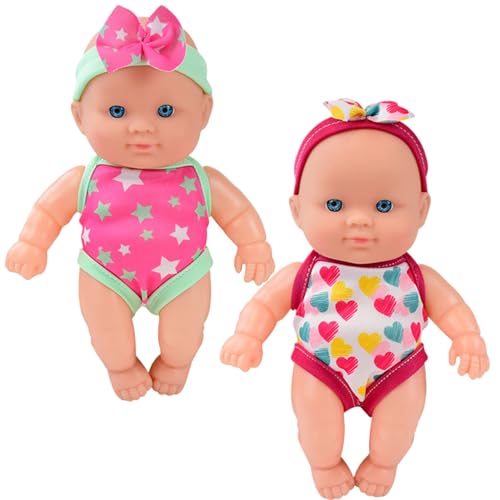 Bad Babypuppe Wasser Babypuppe wasserdichte Schwimmer Puppe schwimmend Bad Babypuppe mit beweglichen Gelenken abnehmbare Badeanzüge Schwimmen Babypuppen Geschenk für Kinder Badewanne Pool Badezeit Sp von XUEYEGONGJI