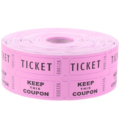 Verlosung Tickets Doppelroll -Verlosung Tickets 1 Roll/2000pcs lebendige Papier -Verlosung Tickets Doppelroll mit klarem Druckhand -Tränenstammkarten für Veranstaltungen, Videospiel -Center von XUEYEGONGJI