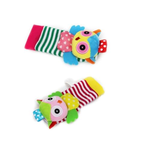 XUEYEGONGJI Baby Animal Rassel Socken Baby Fußfinder Socken Kinder Rasseln Socken Neugeborene Fuß Rassel Sensorisches Spielzeug 1Pair von XUEYEGONGJI