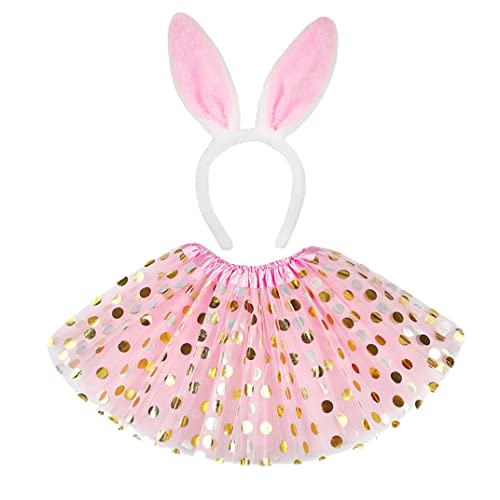 XUEYEGONGJI Babyfoto -Outfits Baby Ostern Kaninchen Kostüm Säuglingsfotografie Requisiten Outfits Baby Girl Bunny Kostüm Kleid Stirnband Style 2 2pcs von XUEYEGONGJI