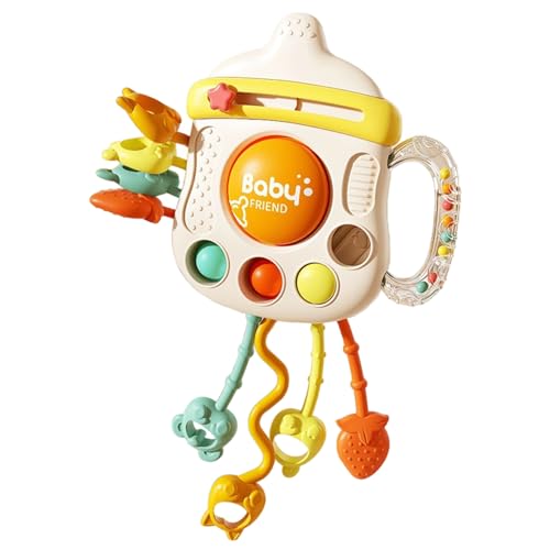 XUEYEGONGJI Babyspielzeug 6-12-18 Monate Baby sensorisches Spielzeug Silikon ziehen Stringspielzeug Montessori Toys Silicon Pull String-Zahnen Spielzeug für Kleinkinder, ziehen Stringspielzeug ziehen von XUEYEGONGJI