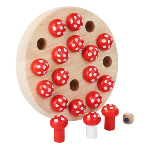 XUEYEGONGJI Color Brain Holz Speicher Match Stick Schachspiel Memory Memory Matching Game Brain Teaser für Kinder Erwachsene Senioren Pilz von XUEYEGONGJI