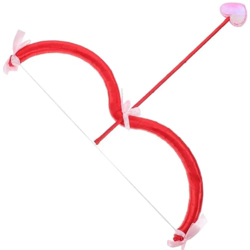 XUEYEGONGJI Cupid Kostüm Cupid Bow und Pfeilset 17,72 Zoll Herz Form süße Valentinstag Cupid Bow Cupid Kostüm für Cosplay Weihnachtsfotografie von XUEYEGONGJI