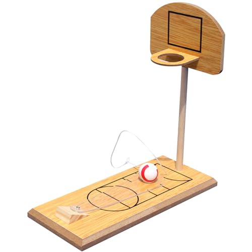 XUEYEGONGJI Desktop-Basketballspiel für Kinder Holz Eltern-Kind-Basketball-Tischspiel Dekompression Lustiges tragbares Tabletop-Basketballspiel für 3+ Jahre alt von XUEYEGONGJI