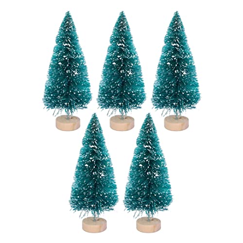 XUEYEGONGJI Dollhouse Weihnachtsbaum Miniatur Weihnachtsbaum Dollhouse Schnee Weihnachtsbaum Künstliche Kiefer 5pcs 12,5 cm von XUEYEGONGJI