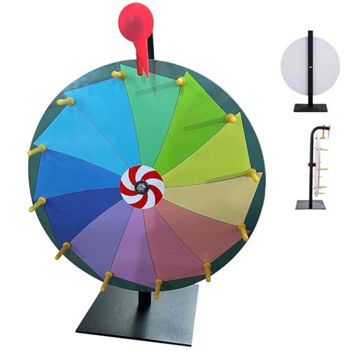 XUEYEGONGJI Drehen Sie das Rad mit Ständer 11,81 Zoll 5 Farben 10 Slots Spinning Rad Trockener Erase -Spinner Rad für Messe Party Supplies Casino Prize Räder von XUEYEGONGJI