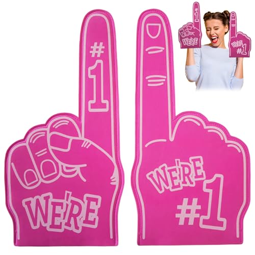 XUEYEGONGJI Foam Hands Foam Finger, 2pcs Riesenschaumfinger, 18 Zoll Schaumhände, universeller Cheerleading -Schaumfingerzeiger für Sportveranstaltungen Spiele Style 3 von XUEYEGONGJI