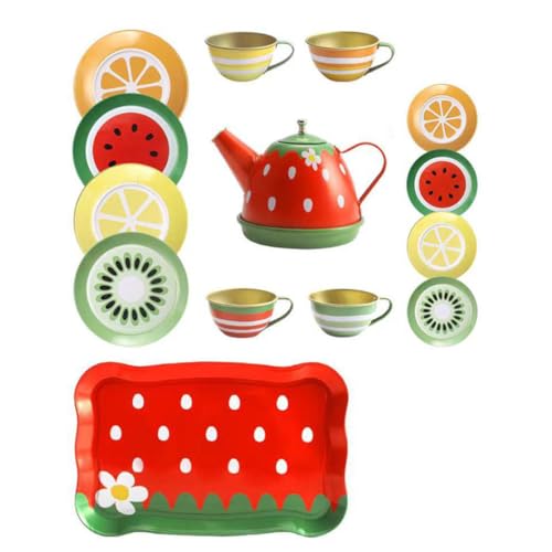 XUEYEGONGJI Kids Tea Party -Set tun, um Küchenparty Dessert Cookies Teekannenschale für Mädchen Jungen Style11 von XUEYEGONGJI