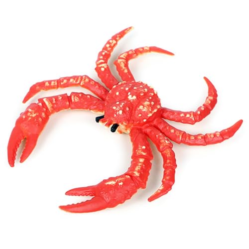 XUEYEGONGJI King Crab Figur künstlicher realistischer 3,5 x 4 Zoll gefälschte Krabben robuste Kunststoff -Tierfiguren Interaktive Bildungsspielzeug Geschenke für Kinder, Spielzeug, Spielzeug von XUEYEGONGJI