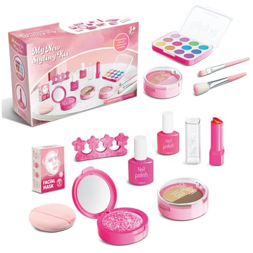 XUEYEGONGJI Make -up -Spielzeugset, Kinder geben Make -up -Sets für Mädchen vor, interaktives Make -up -Spielzeug, Fake Beauty Rollenspiele Kit von XUEYEGONGJI