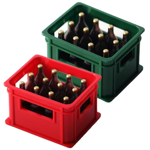 XUEYEGONGJI Miniatur -Cola -Flasche Mini Bierflaschen 2 PCS Plastik FACHSER Beer 2,3 x 1,9 x 1,5 Zoll Miniatur Cola Flaschen Simulation Miniatur Bierflaschen für Dollhouse Decor von XUEYEGONGJI