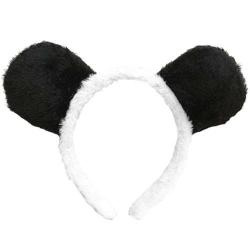 XUEYEGONGJI Panda -Ohr, süßes Stoff Panda Stirnband, Cartoon Bear Ohrstirnband, gemütliche Stirnbänder für Frauen, Tierohren für Cosplay, Panda Stirnband von XUEYEGONGJI