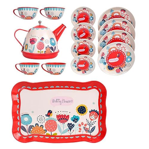 XUEYEGONGJI Princess Tea Time Toy Kids Tea Party Set tun Spiel Küchenparty Dessert Kekse Teekannenschale für Mädchen Jungen Style2 von XUEYEGONGJI