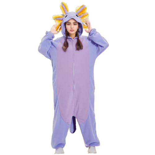 XUEYEGONGJI Tier-Onesie, Halloween-Pyjama für Erwachsene, Weihnachts-Pyjama, Tier-Bademantel für Erwachsene, Flauschiger Bademantel mit Kapuze XL von XUEYEGONGJI