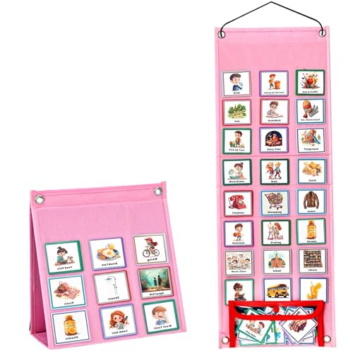 XUEYEGONGJI Visueller Zeitplan für Kinder 1Set Weekly Planer Board Kids Visueller Zeitplan mit 96 Karten -Routine -Diagramme für Kinderstil 2 von XUEYEGONGJI