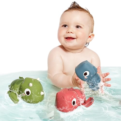 XUEYEGONGJI Winden Sie Bad Spielzeug Babybad Spielzeug schwimmend Wind Up Dinosaurier Badewanne Spielzeug Schwimmbad Wasserspiel Spielzeug für Kleinkinder Kinder 3pcs von XUEYEGONGJI